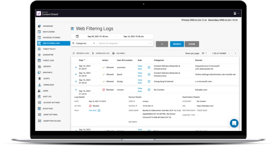 Content Filtering : Barracuda Content Shield Service