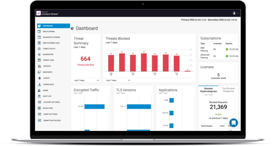 Content Filtering : Barracuda Content Shield Service