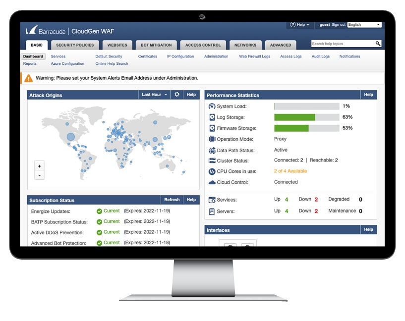 Procureus Barracuda Web App Firewall 6240 Firewalls > Web Application AP-Adv-1stApp-1M Barracuda